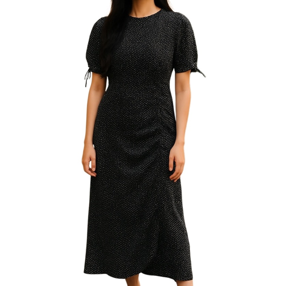Nasty Gal Black Polka Dot Maxi Dress
